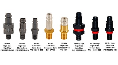 R-1234yf have different service fittings than R-134a
